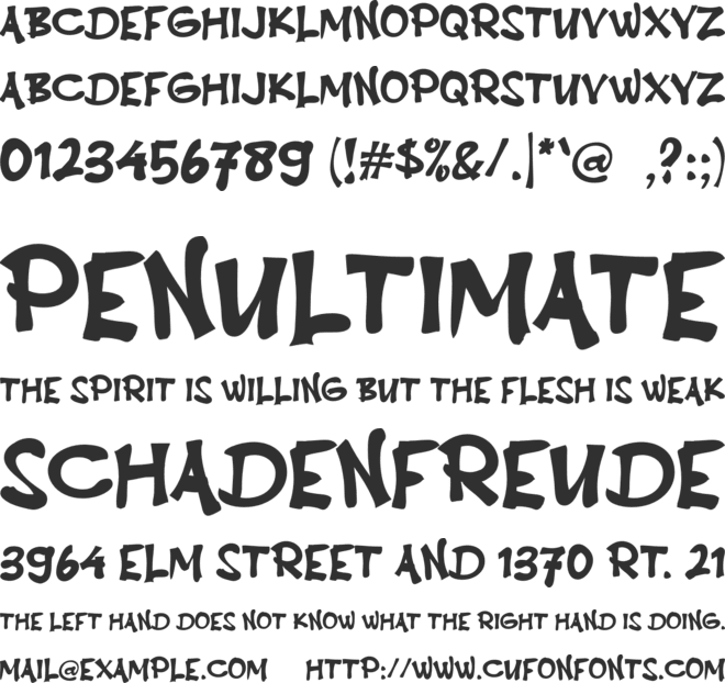 a Aja Males font preview