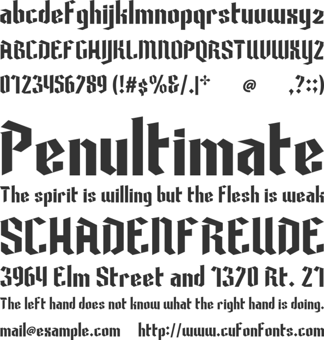 Poison Freak font preview