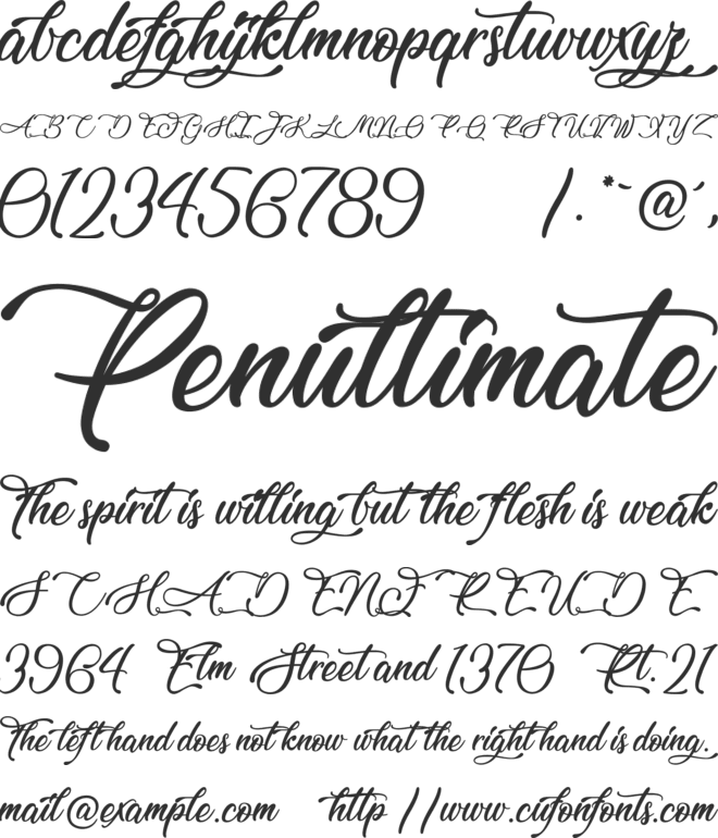 Lovely Home font preview