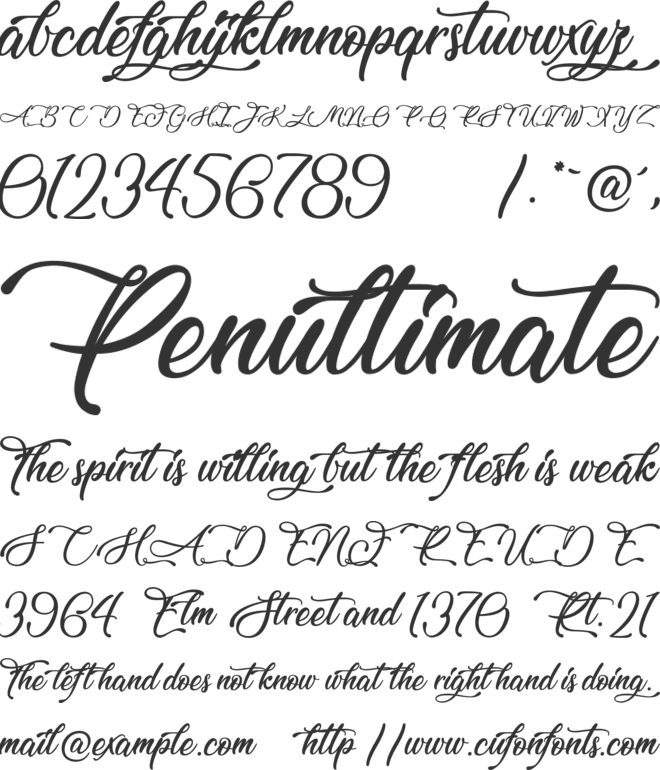 Lovely Home font preview