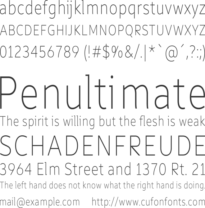 SimIti font preview