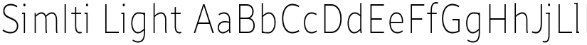 SimIti Light font