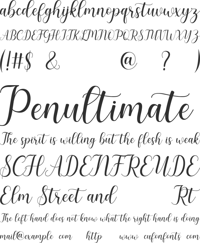 Smoothie font preview