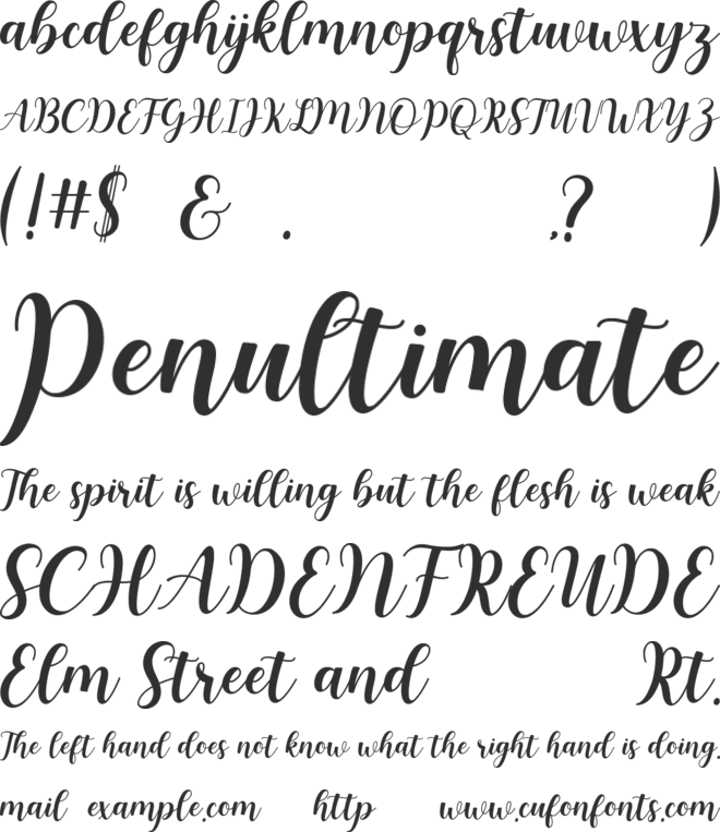 Deary Darling font preview