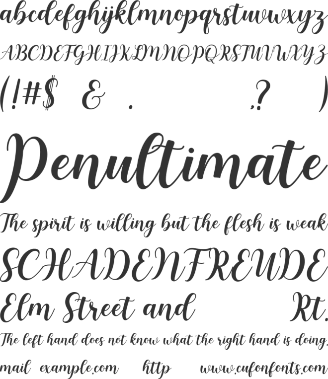 Deary Darling font preview