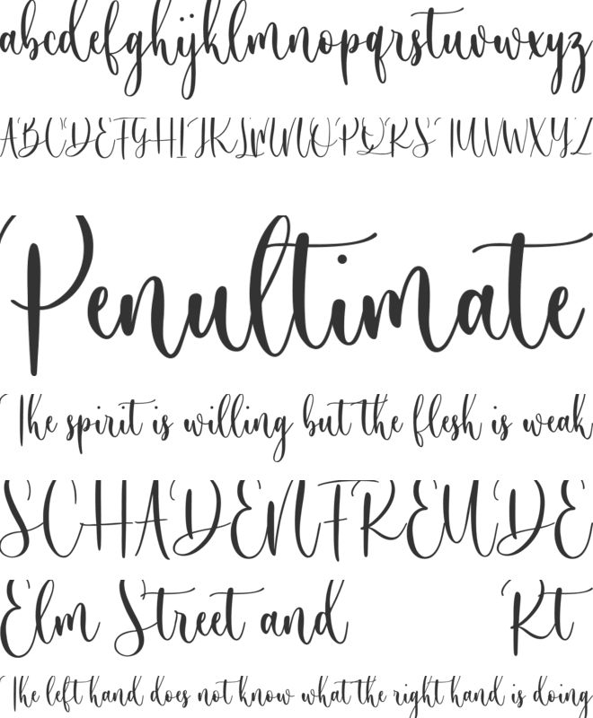 Winterhome font preview