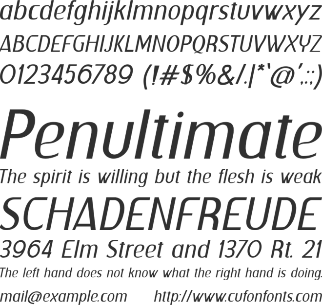 Gelael font preview