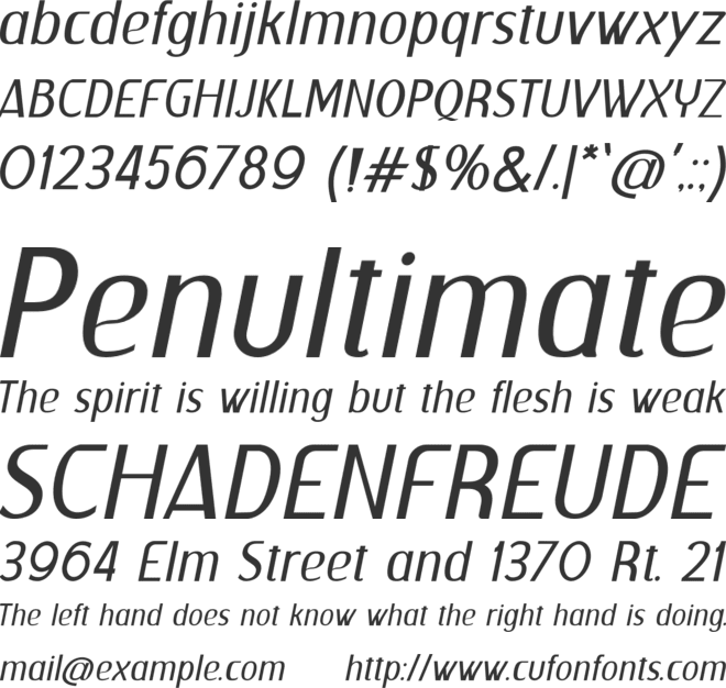Gelael font preview