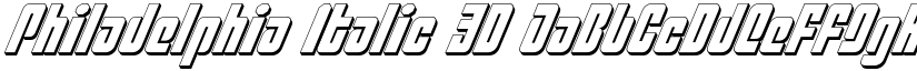 Philadelphia Italic 3D font