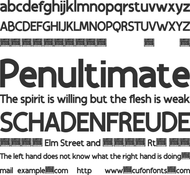 Festive font preview