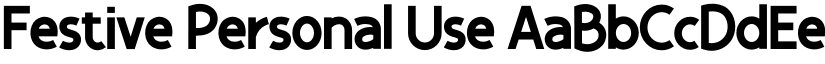 Festive Personal Use font
