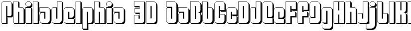 Philadelphia 3D font