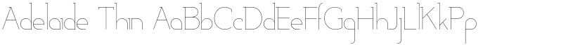 Adelaide Thin font