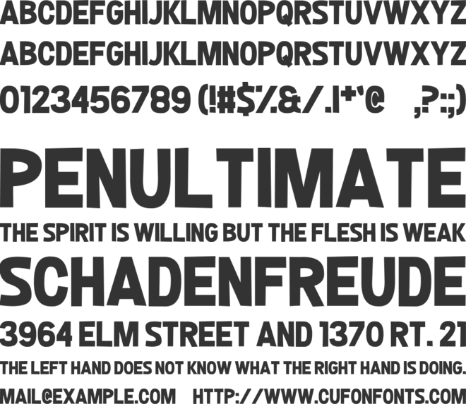 Balls of Bastille font preview