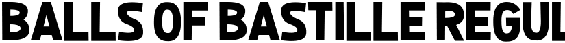 Balls of Bastille Regular font