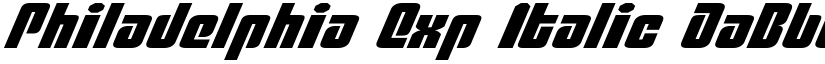 Philadelphia Exp Italic font