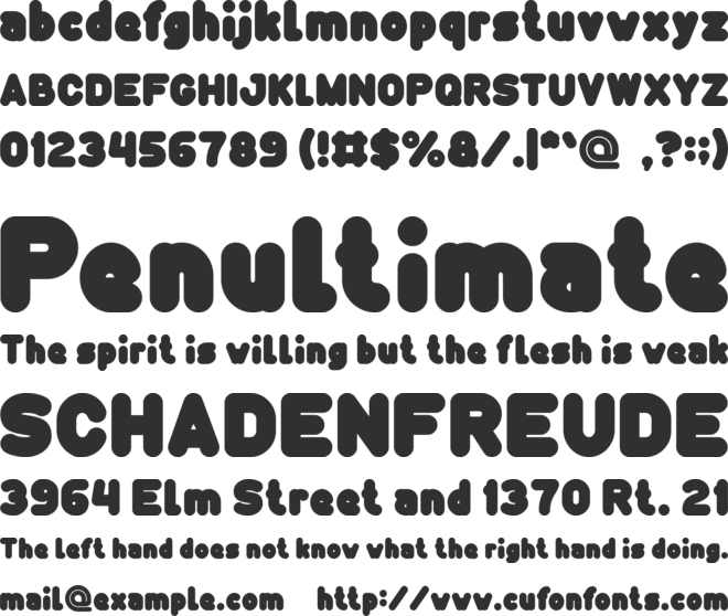 Funny and Cute font preview