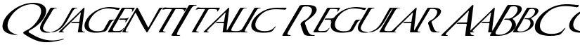 QuagentItalic Regular font