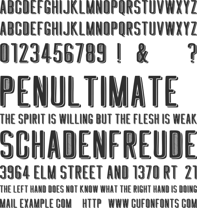 GREETHING BLOCK SHADOW LINE font preview