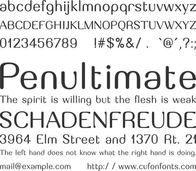 Massa font preview