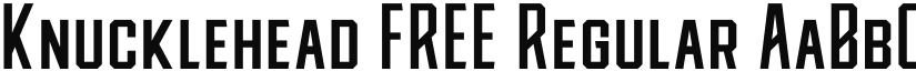 Knucklehead FREE Regular font
