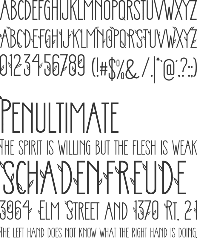 Stickman font preview