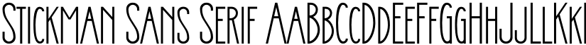 Stickman Sans Serif font