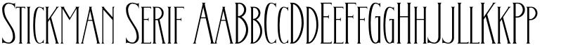Stickman Serif font