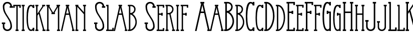 Stickman Slab Serif font