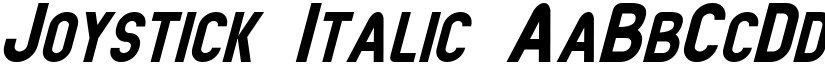 Joystick Italic font