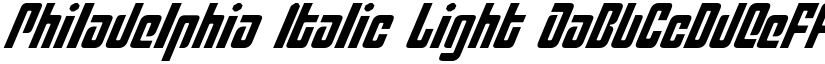 Philadelphia Italic Light font
