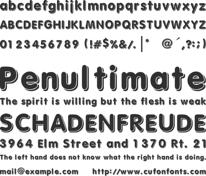 Solid 3d font preview