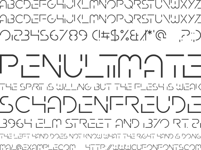 Gardenfreude font preview