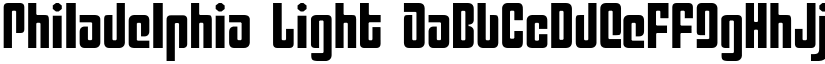 Philadelphia Light font