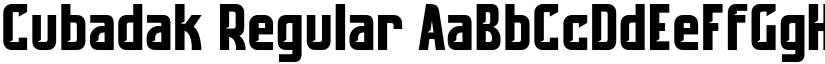 Cubadak Regular font