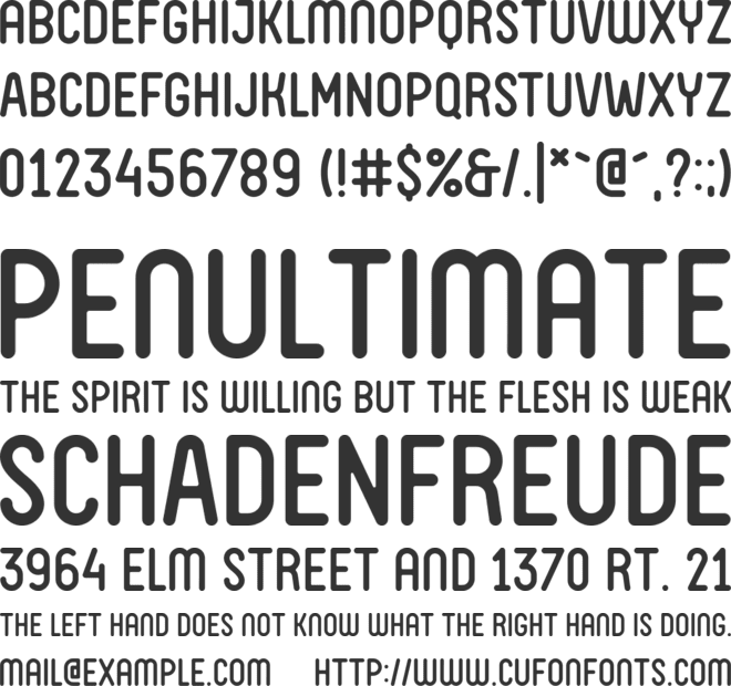 FV Almelo font preview