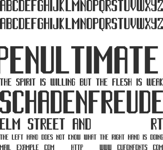 Cinematic Language font preview