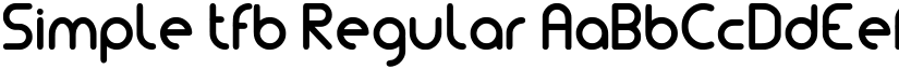 Simple tfb Regular font
