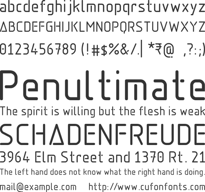 Aadhunik font preview