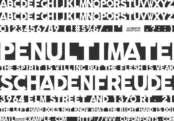 radicalblock font preview