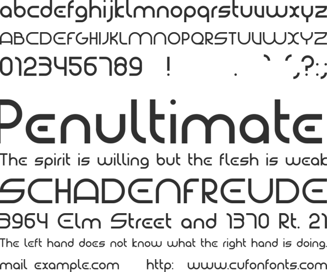 Bauhaus Modern font preview