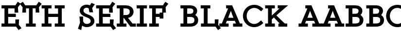 ETH Serif Black font