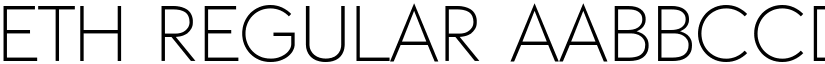 ETH Regular font