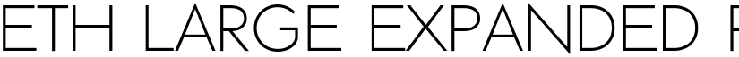ETH Large Expanded Regular font