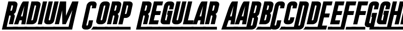 Radium Corp Regular font