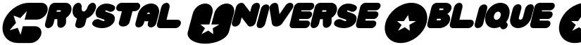 Crystal Universe Oblique Oblique font