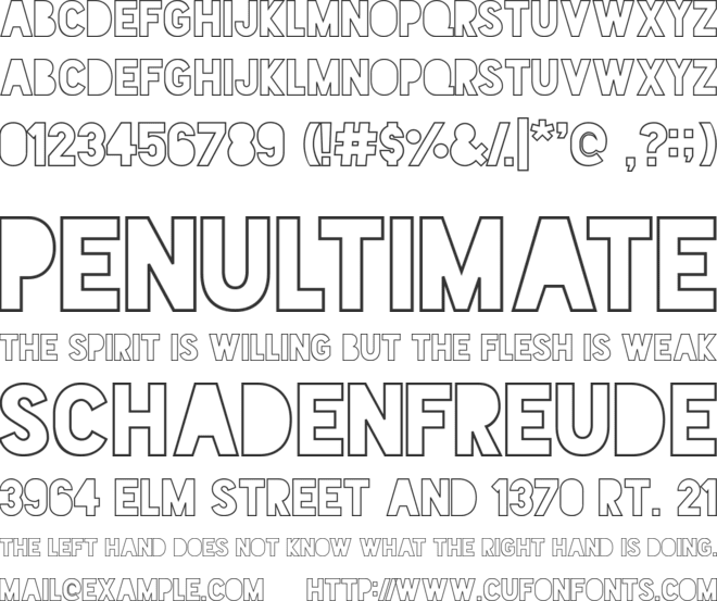 Blackout font preview