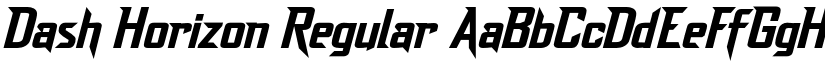 Dash Horizon Regular font
