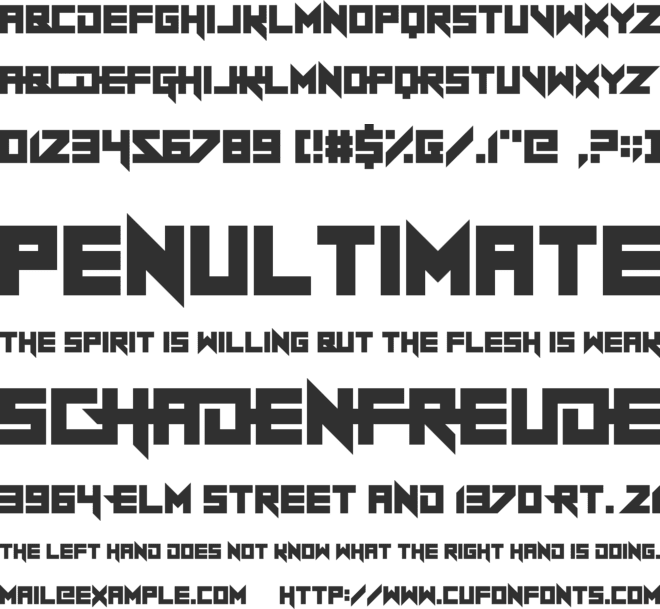 Sheeping Dogs font preview