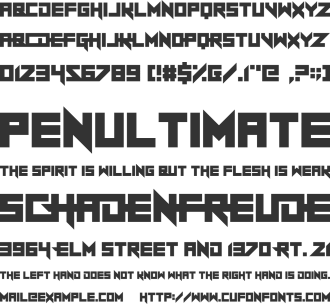 Sheeping Dogs font preview